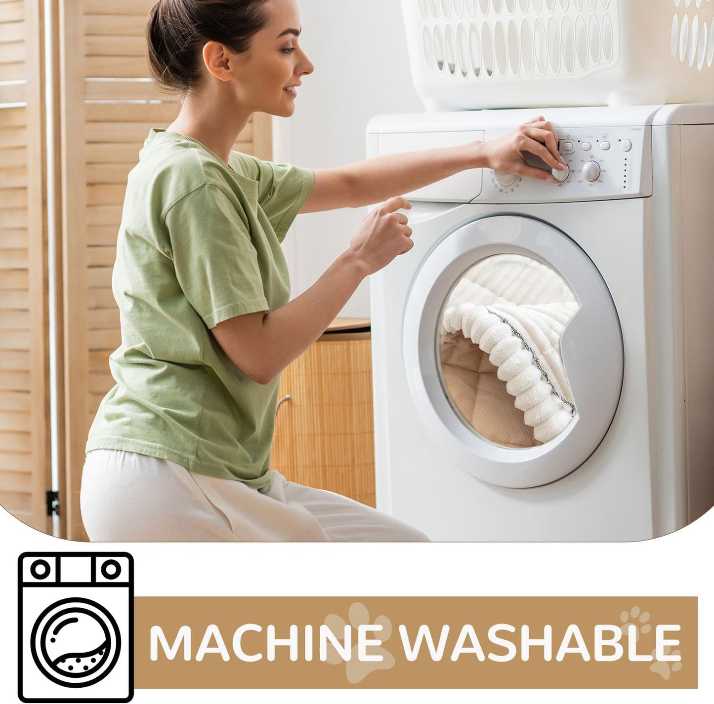 OTOB Couch Covers for 3 Cushion Sofa Pet Friendly, Plush Fuzzy Non Slip Sofa Covers Washable, Soft All Seasons Sofa Slipcovers Furniture Protector Dog Bed Mat (Cream, 27.6" x 82.7")