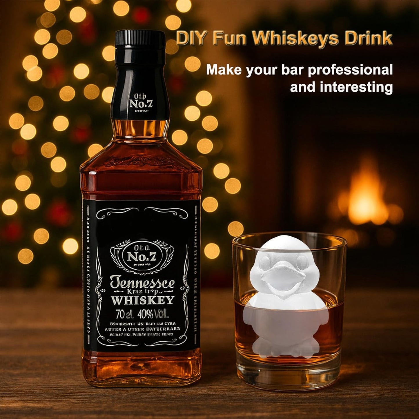 3D Duck Ice Cube Silicone Molds Tray for Whiskey, Cocktail, Drink Decor, Bar; Rich Details. Cute Ducks Gifts for Women Kids Girls Boys, Fun Animal Shape Soap Epoxy Resign Mold; 2 Pack