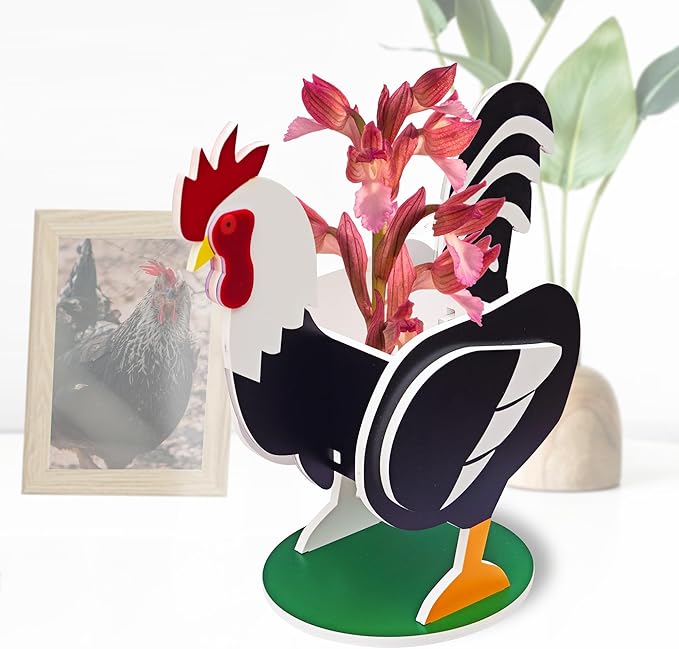 Rooster Planter, Pet Shape Garden Pots Plant Pots for Indoor/Outdoor Gardens Decoration, Cute, Surprise Gifts/Souvenirs for Pet Lovers