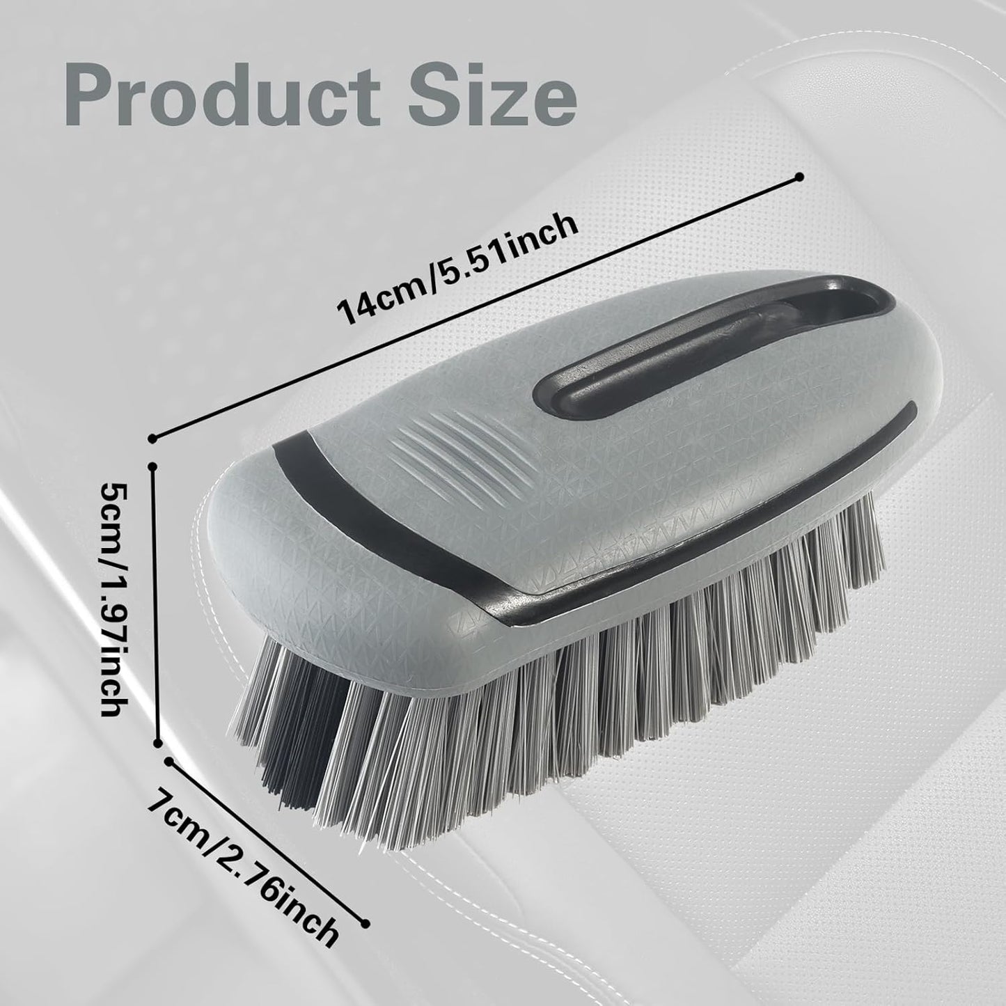 Carpet and Interior Cleaning Brushes, car Cleaning Brushes, Carpet Washing Brushes, Hard Bristle Detail Brushes, car and Home Interior Leather Brushes (Grey)