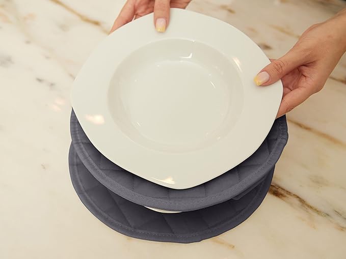 Covermates Keepsakes - Dish Storage - Padded Protection - ID Window - Stain Resistant - Machine Washable - China Storage, Slate