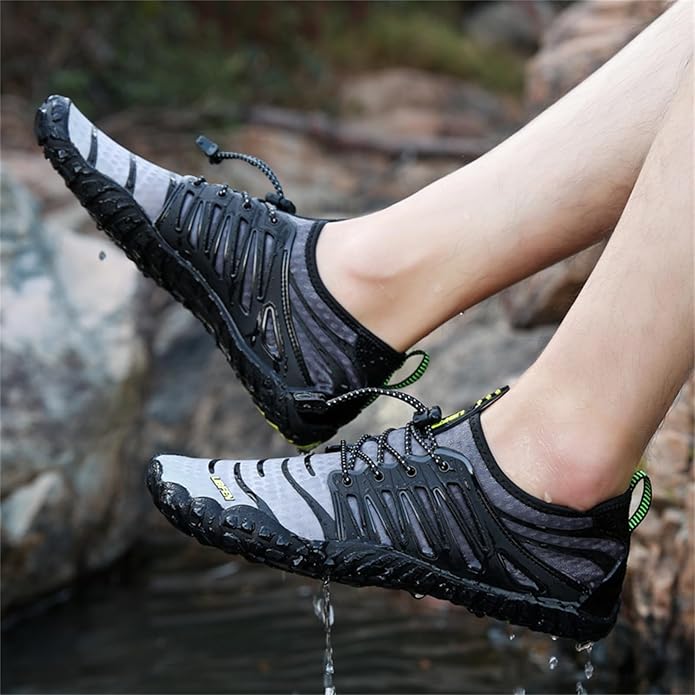 UBFEN Water Shoes Aqua Swim Shoes Mens Womens Beach Sports Quick Dry Barefoot for Boating Fishing Diving Surfing