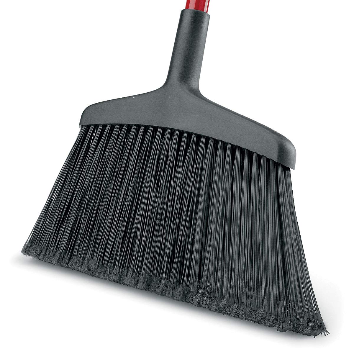 Libman Commercial 997 Wide Commercial Angle Broom, 55" Length, 15" Width, Black/Red (Pack of 6)