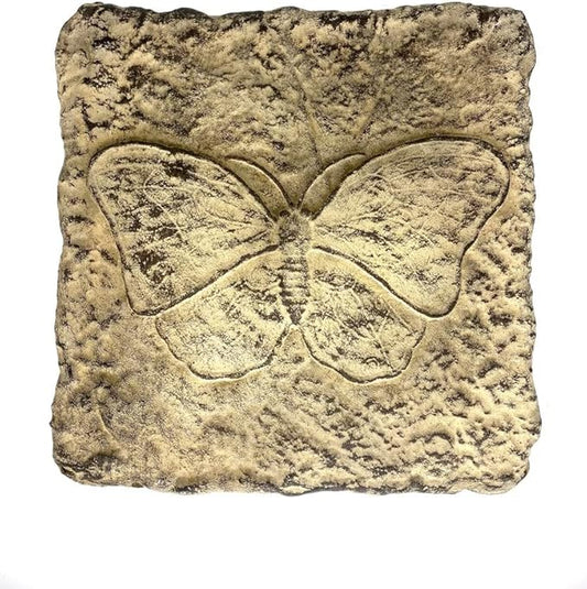 Butterfly Stepping Stone (Multi Choice Stain Colors)- 2in Tall- 12in Square (Desert Sand Brown)