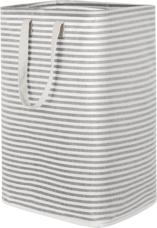 Lifewit Laundry Hamper Large Collapsible Laundry Basket, Freestanding Waterproof Clothes Hamper Storage with Easy Carry Handles for Clothes in Bedroom Bathroom College Dorm for Adults, Gray, 80L