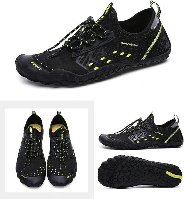 UBFEN Water Shoes Aqua Swim Shoes Mens Womens Beach Sports Quick Dry Barefoot for Boating Fishing Diving Surfing