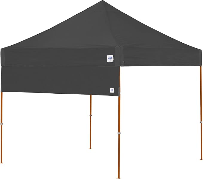 E-Z UP Recreational Half Wall, Fits Straight Leg 10' x 10' Canopy, Truss Clips and Storage Bag, Steel Gray