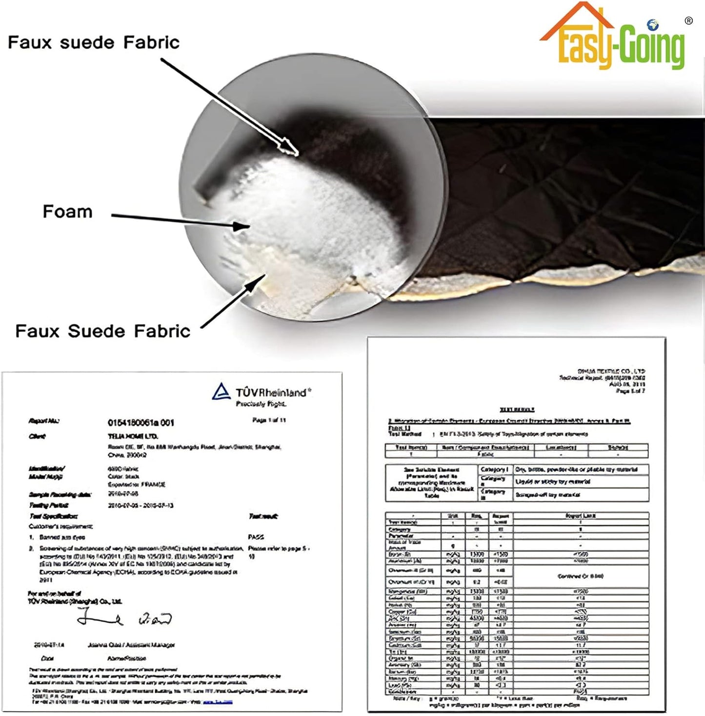 Easy-Going Sectional Couch Covers for Dogs L Shape Sofa Cover Reversible Sofa Slipcover Chaise Lounge Cover Furniture Protector Cover for Pets Dog Cat (30 x 50 inches, Brown/Beige)