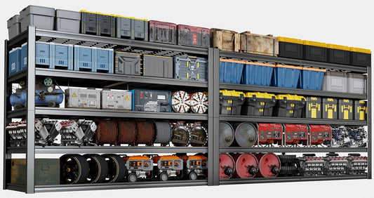 68" W Garage Shelving Heavy Duty, 5 Tier Garage Shelves, Adjustable Storage Shelving Unit, Commercial Metal Shelf for Warehouse, Pantry, School, Shop, 68" Wx20 Dx84 H, 2 Pack