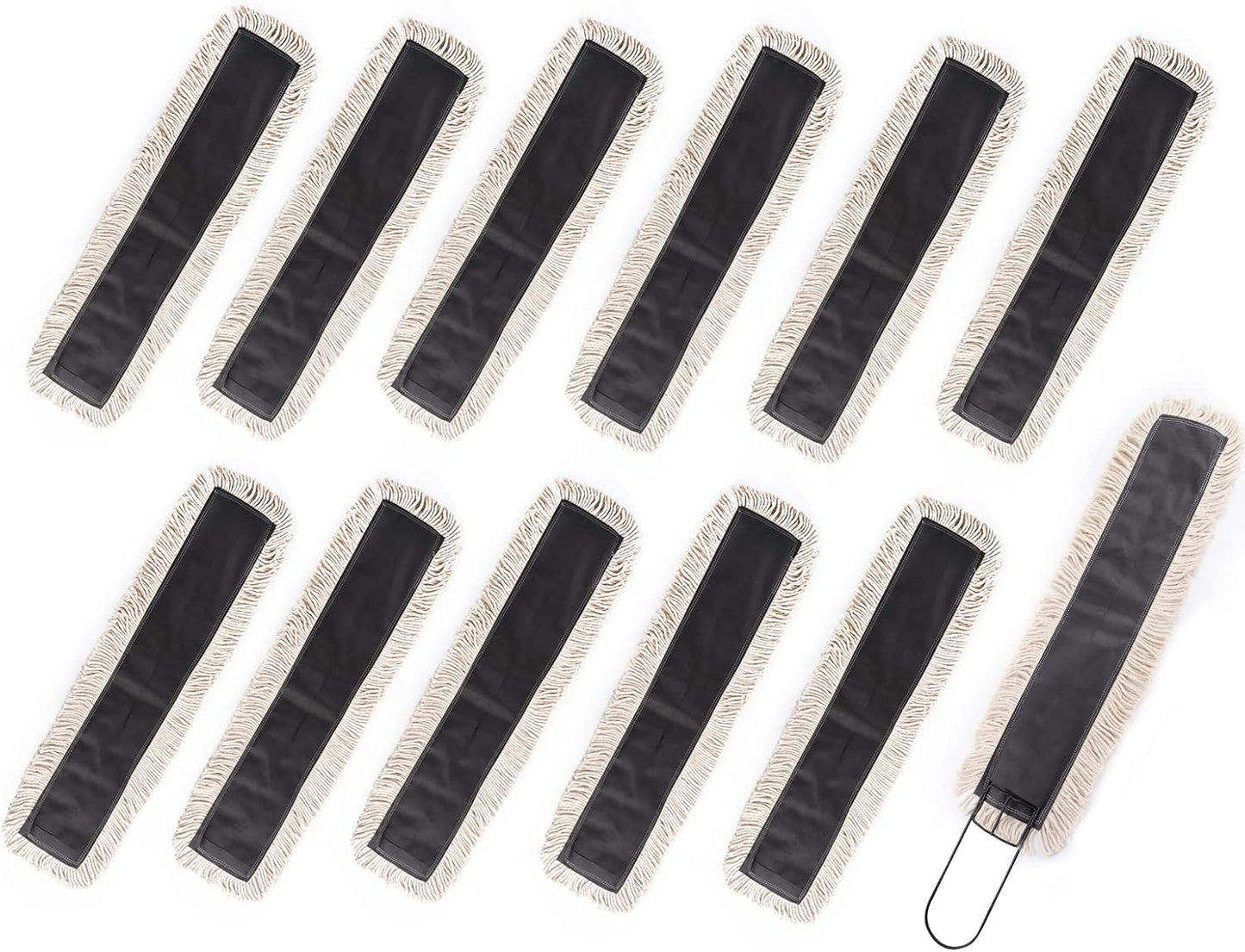 Matthew Cleaning 36'' High Strength Disposable Dust Mop Cotton Cut-end Yarn Mop Replacement Heads for Residential & Commercial Fit Standard Dust Mop Frames, Hardwood, Laminate, Concrete Floors 12Pack