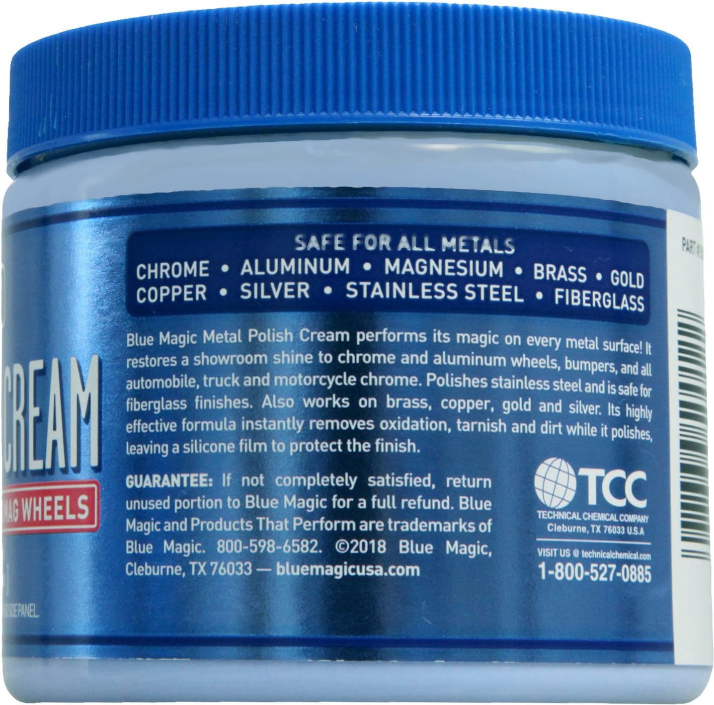 Blue Magic 500-06 Metal Polish Cream Non-Abrasive Tarnish and Oxidation Remover for Chrome, Aluminium, Brass, Copper, Sterling Silver and Stainless Steel, 19.25 oz., Pack of 1