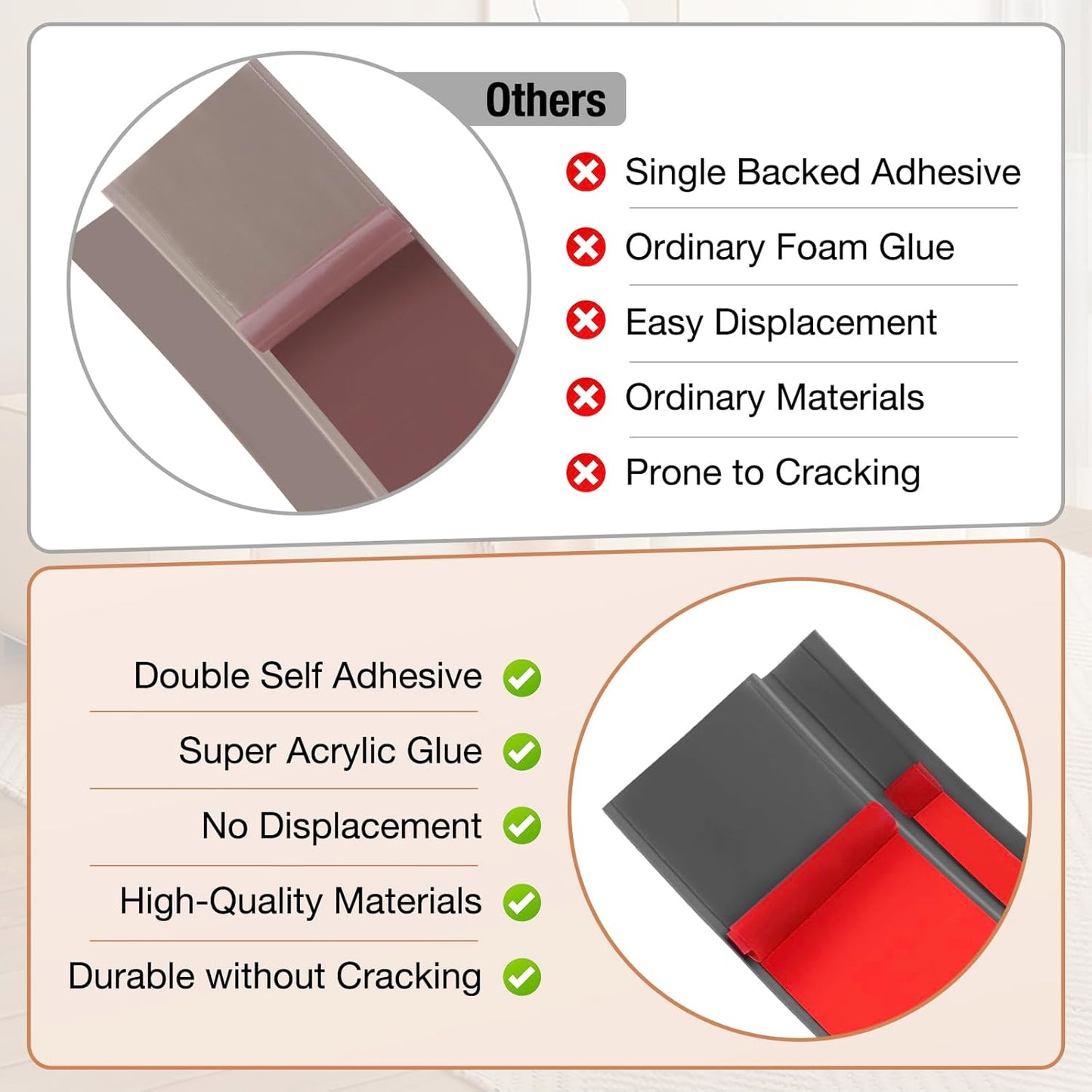 Floor Transition Strip Self Adhesive Vinyl Door Threshold for Doorways Carpet Edging Trim Overlap Edge Reducer for Laminate Floor, Carpet, Tile (Deep Gray Wood Grain, 3/5" to 4/5", 3.3Ft)