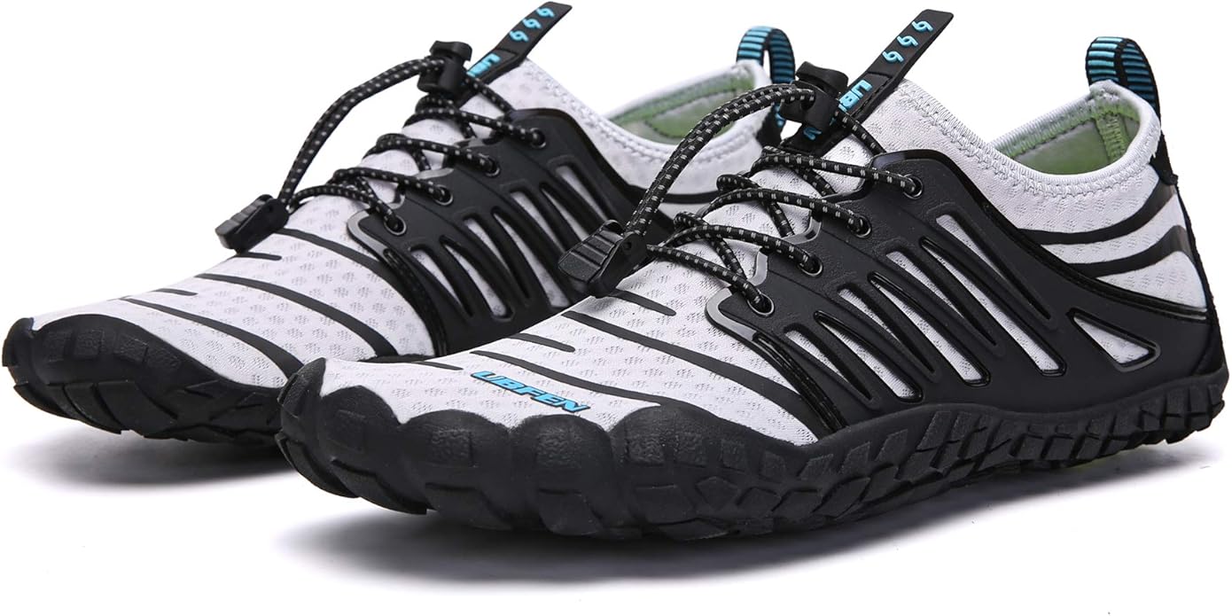 UBFEN Water Shoes Aqua Swim Shoes Mens Womens Beach Sports Quick Dry Barefoot for Boating Fishing Diving Surfing