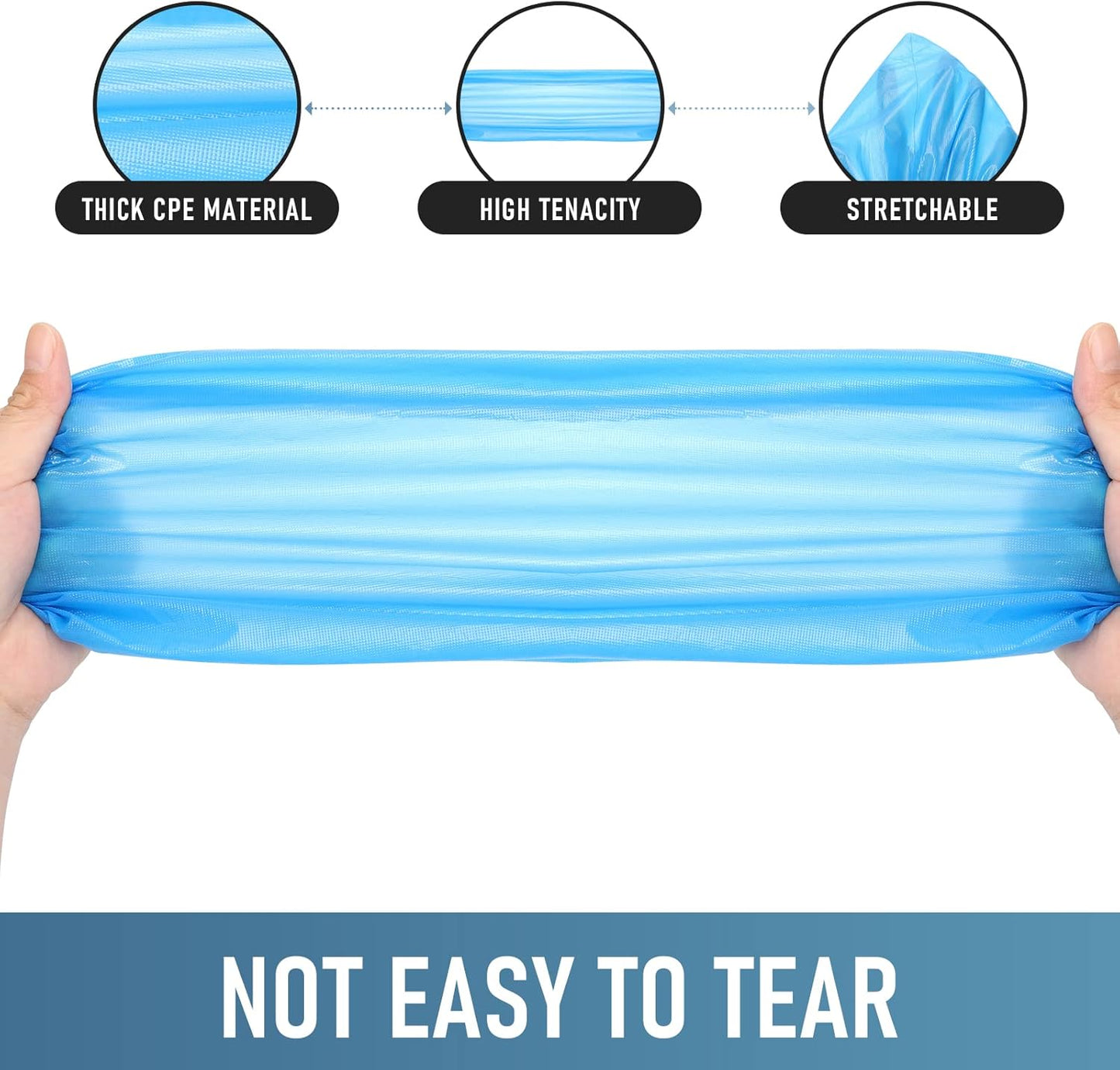 Shoe Covers Disposable Non Slip for Indoors Pack of 200 (100 pairs) Recyclable Shoe Booties Waterproof Shoe & Boot Covers Durable Shoe Protectors Covers One Size Fits Most Blue