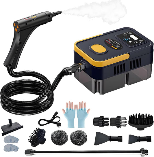 Steam Cleaners, 2500W High Pressure Steamer for Cleaning, Handheld Portable Steam Cleaner, 15s Fast Heat-Up & 42.3oz Tank, Steamer Cleaner for Home, Car, Kitchen, Bathroom, Floor, Grout, Tile