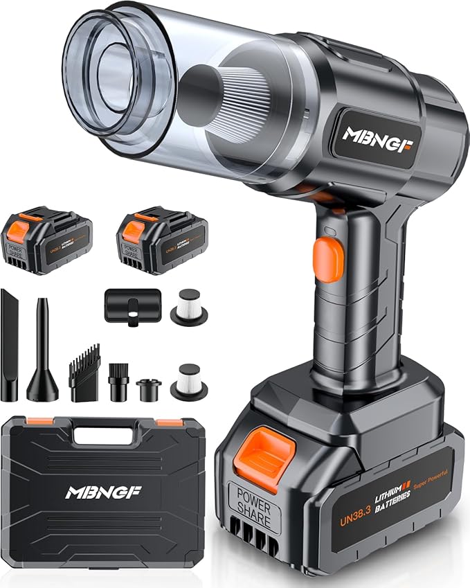 Car Vacuum Portable Cordless, High Power Suction & Blower, Wireless Handheld Vacuum Cleaner for Car, Home, Office, Pet(Deep Dark Black)