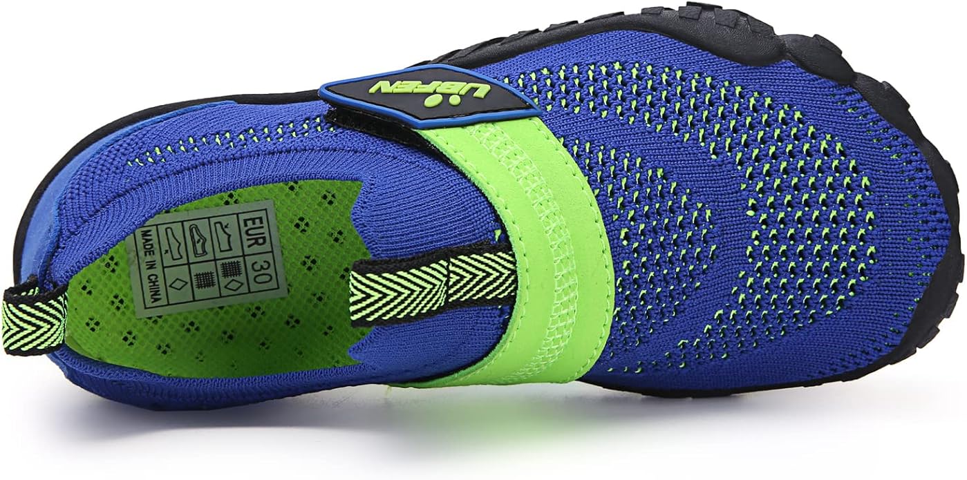 UBFEN Water Shoes for Kids Boys Girls Aqua Socks Barefoot Beach Sports Swim Pool Quick Dry Lightweight Toddler Little Big Kid