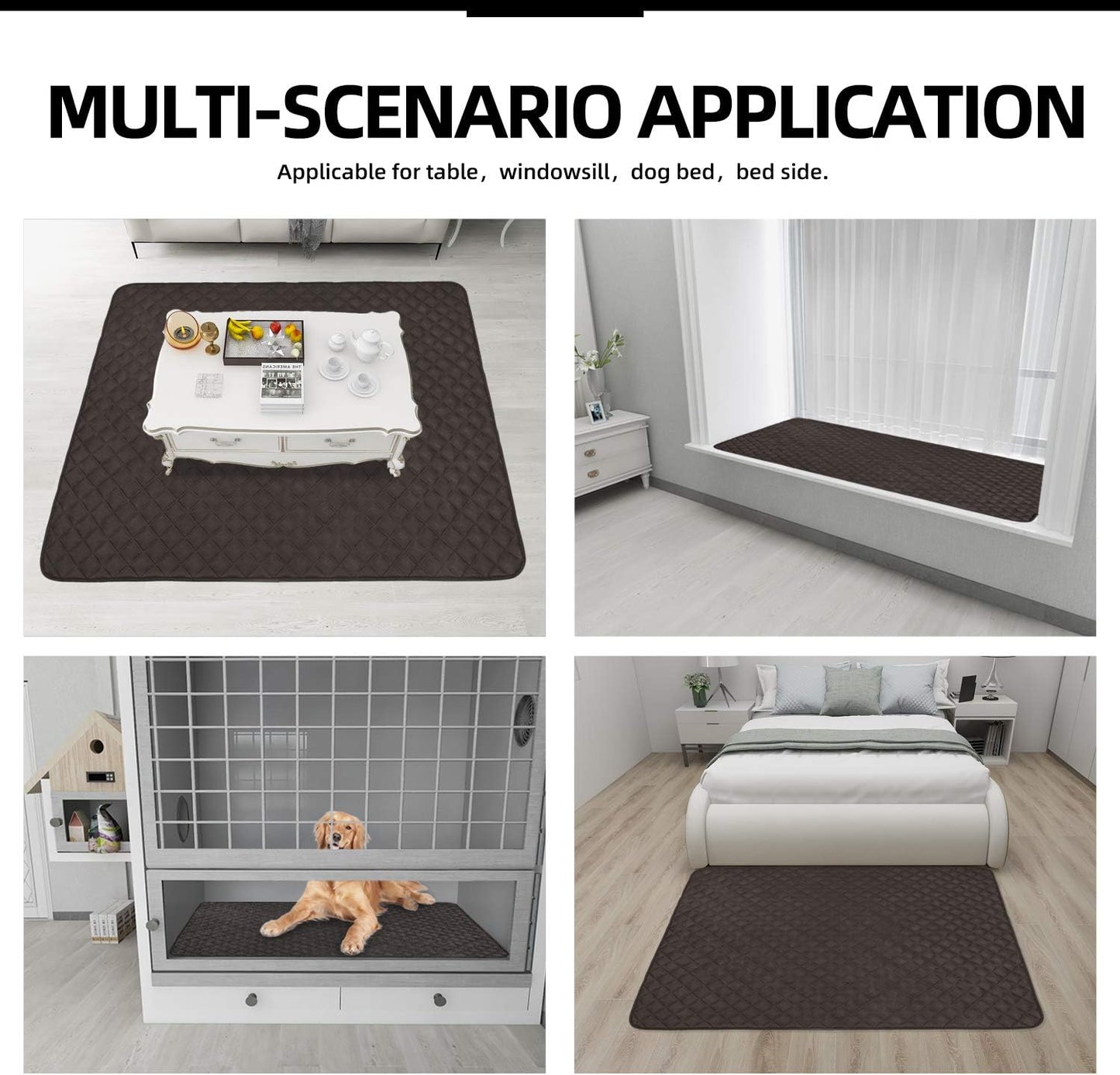 Easy-Going Sectional Couch Covers for Dogs L Shape Sofa Cover Reversible Sofa Slipcover Chaise Lounge Cover Furniture Protector Cover for Pets Dog Cat (42 x 52 inches, Chocolate/Chocolate)