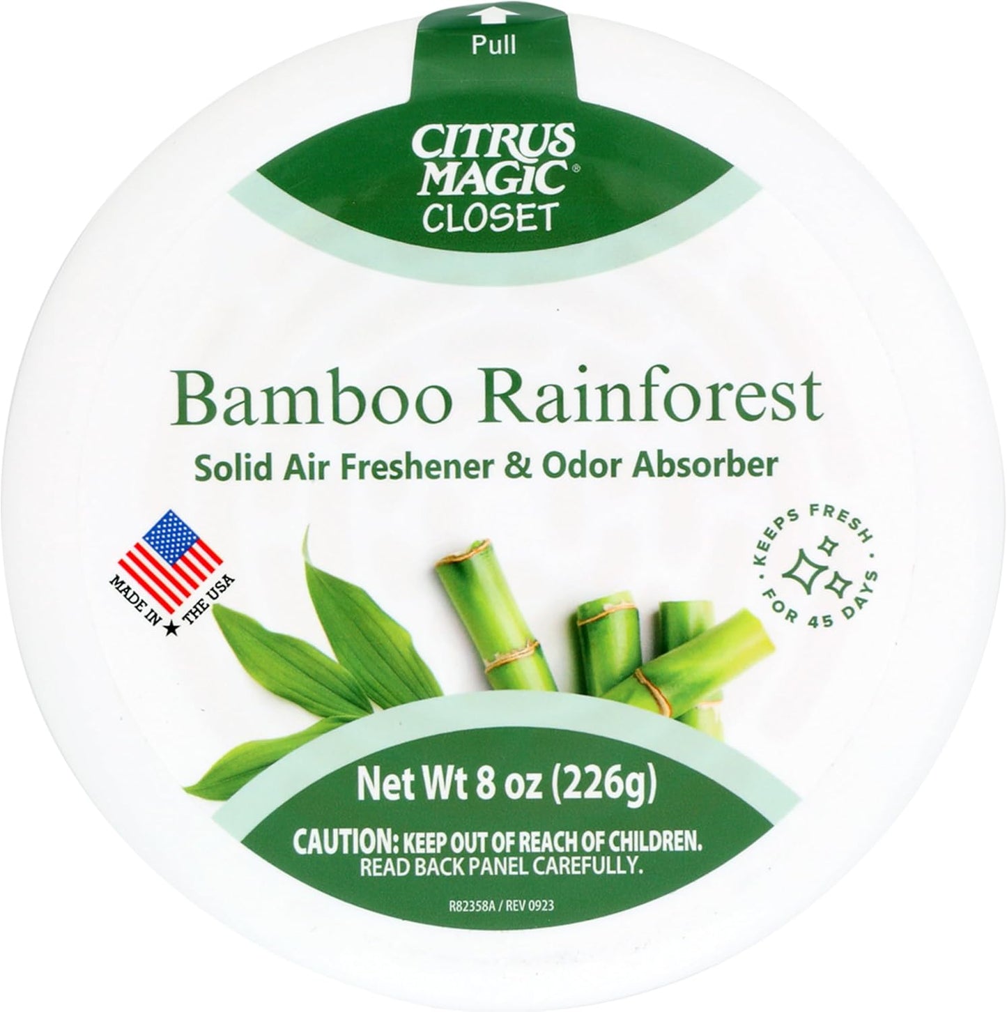 Citrus Magic For Closets Odor Absorbing Solid Air Freshener, Bamboo Rainforest, 8-Ounce, Pack of 3