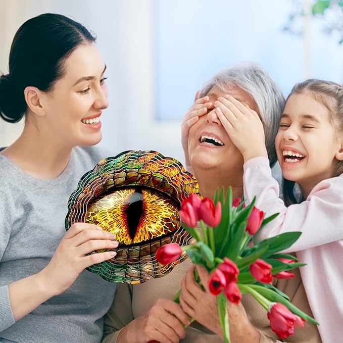 Dragon Eye Wind Spinner - Unique 3D Hanging Wind Spinner for Yard and Garden