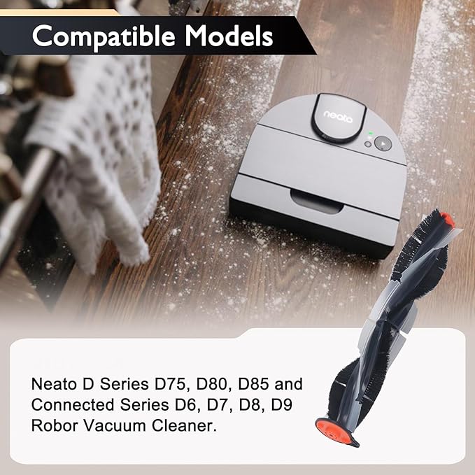 Replacement Parts for Neato Botvac D Series D3 D4 D5 D6 D7 D75 D80 D85 Robot Vacuum Cleaner Accessory Kit Including 2 Main Brushes, 2 Hepa Filters, 6 Side Brushes