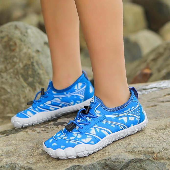 UBFEN Water Shoes for Kids Boys Girls Aqua Socks Barefoot Beach Sports Swim Pool Quick Dry Lightweight Toddler Little Big Kid