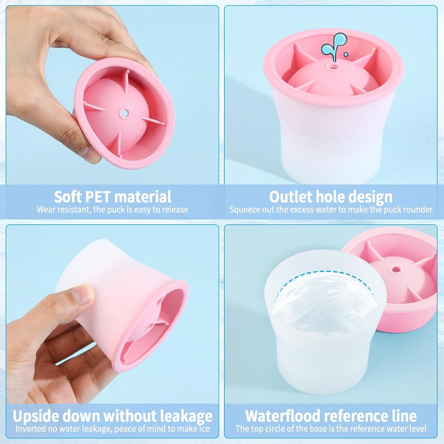 Round Ice Cube Molds 6 Pieces, Silicone Sphere Ice Mold Maker, Stackable Easy Release Circle Ice Cube Mold with Lids, Spherical Ice Makers with Lids for Whiskey, Cocktails, Bourbon, and Drinks