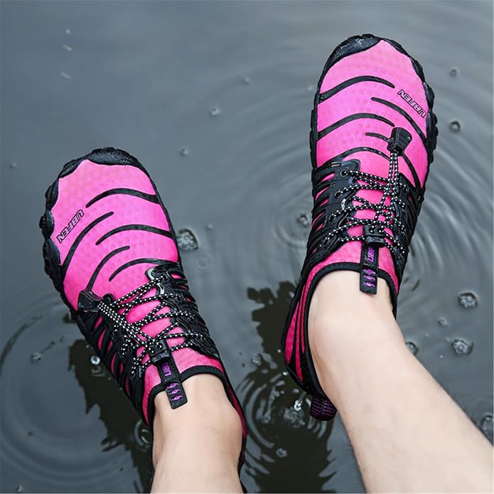 UBFEN Water Shoes Aqua Swim Shoes Mens Womens Beach Sports Quick Dry Barefoot for Boating Fishing Diving Surfing