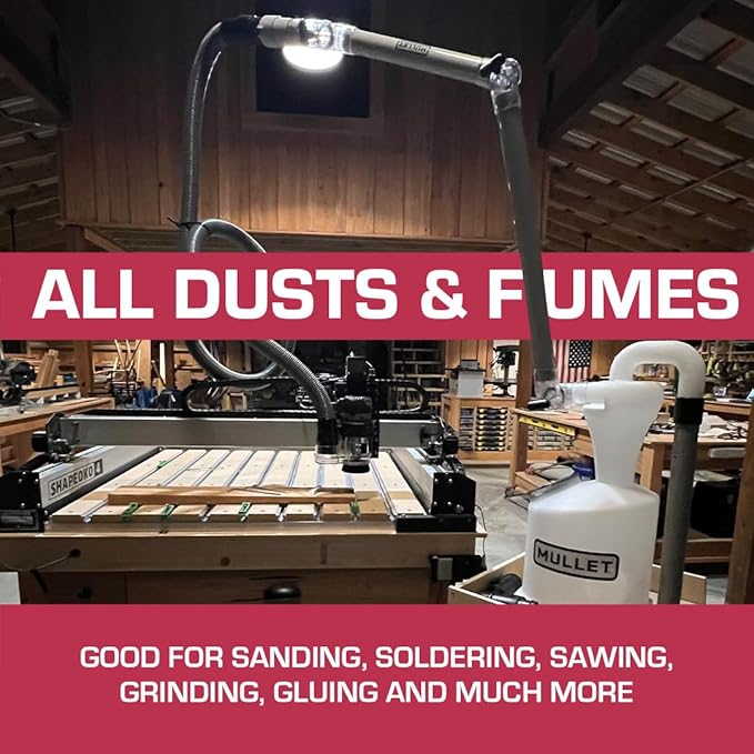 Mullet ThirdHand Dust Collection Boom Arm (Boom Arm + Cyclone)