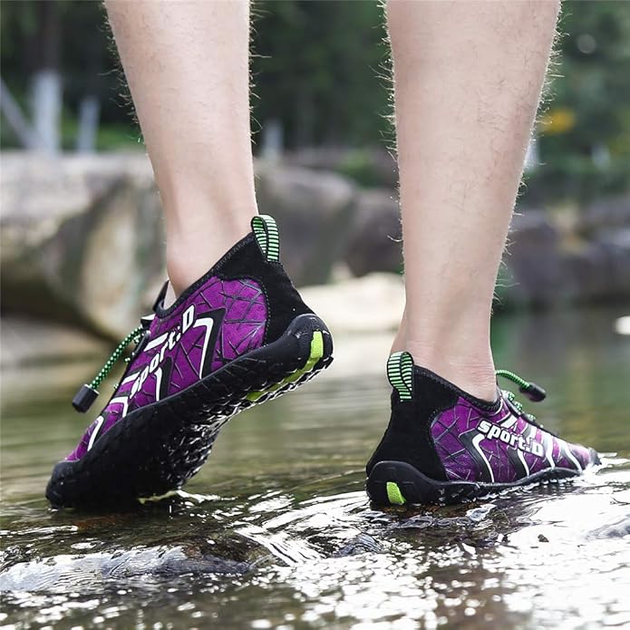 UBFEN Water Shoes Aqua Swim Shoes Mens Womens Beach Sports Quick Dry Barefoot for Boating Fishing Diving Surfing