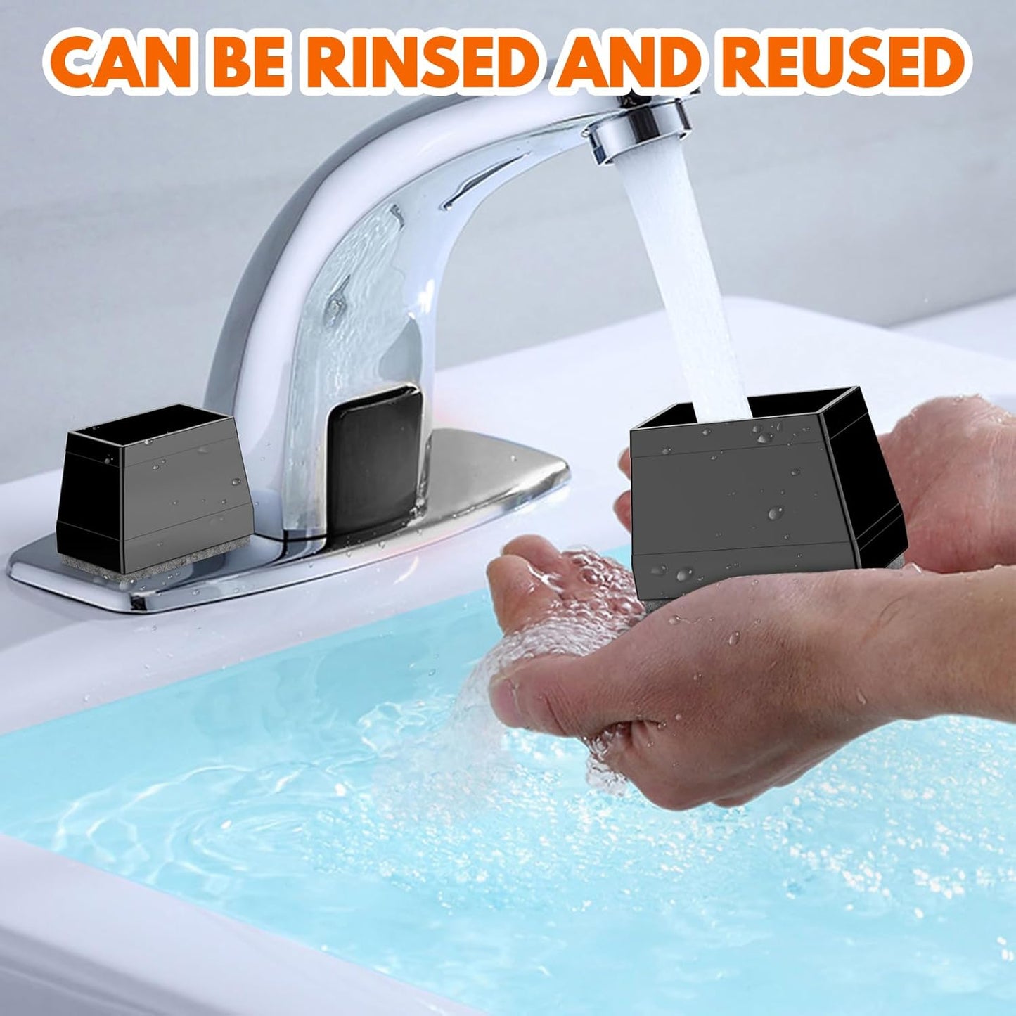 Rectangle Chair Leg Protectors for Hardwood Floors,16 PCS Silicone Covers to Protect Wood Tile Floors Felt Pads Furniture Leg Caps Reduce Noise. Easy to Move. (Black, 0.75 x 1 Inch,Rectangular)