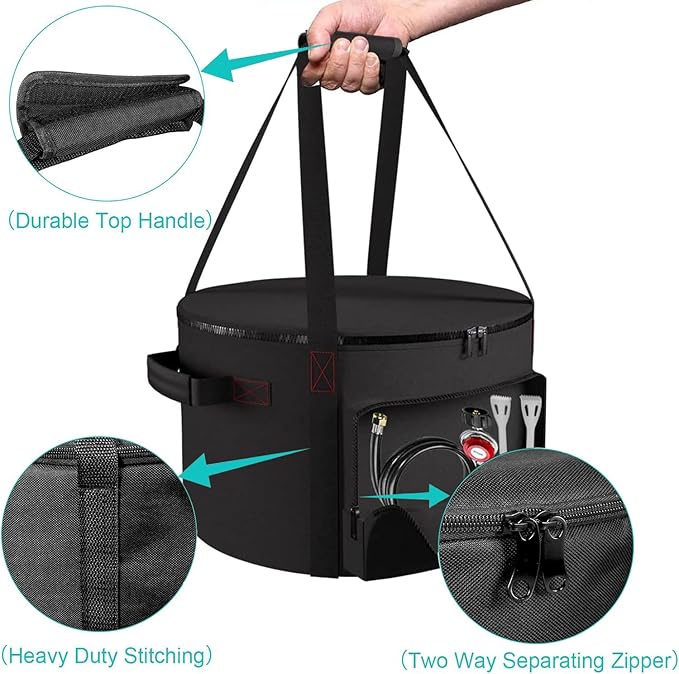 Carrying Bag for Outland Firebowl 823 Outdoor Portable Propane Fire Pit Carrying Bag for Firebowl 870 Water-Resistant 19 Inch Gas Fire Pit Carry Bag for Outland Fire Bowl 893