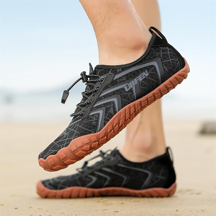 UBFEN Water Shoes Aqua Swim Shoes Mens Womens Beach Sports Quick Dry Barefoot for Boating Fishing Diving Surfing