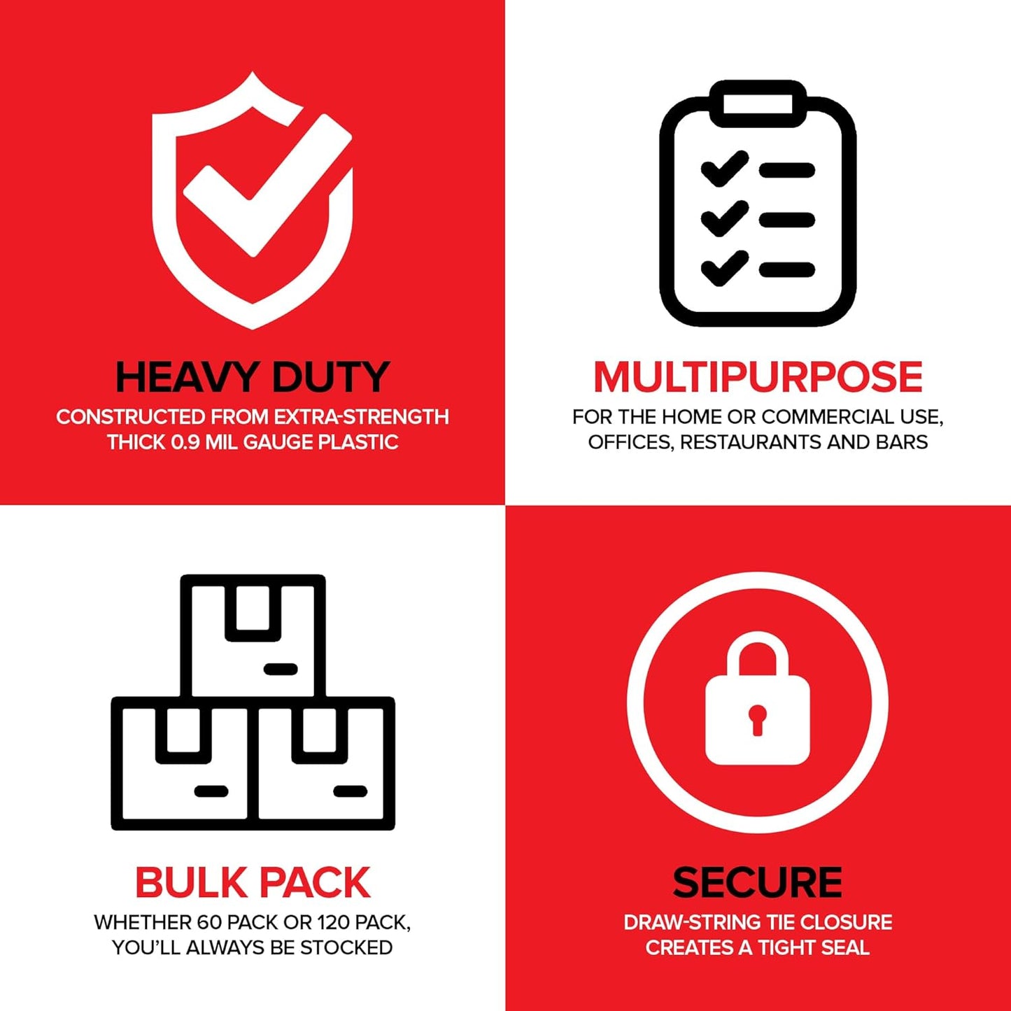 Heavy-Duty Blue Recycling Bags, 120-Pack Blue Garbage Bags For Recycling | 33-Gallon Capacity| Commercial, Industrial or Home Use