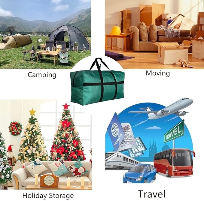 Extra Large Duffle Bag for Travel, Big Foldable Storage Bag - Black