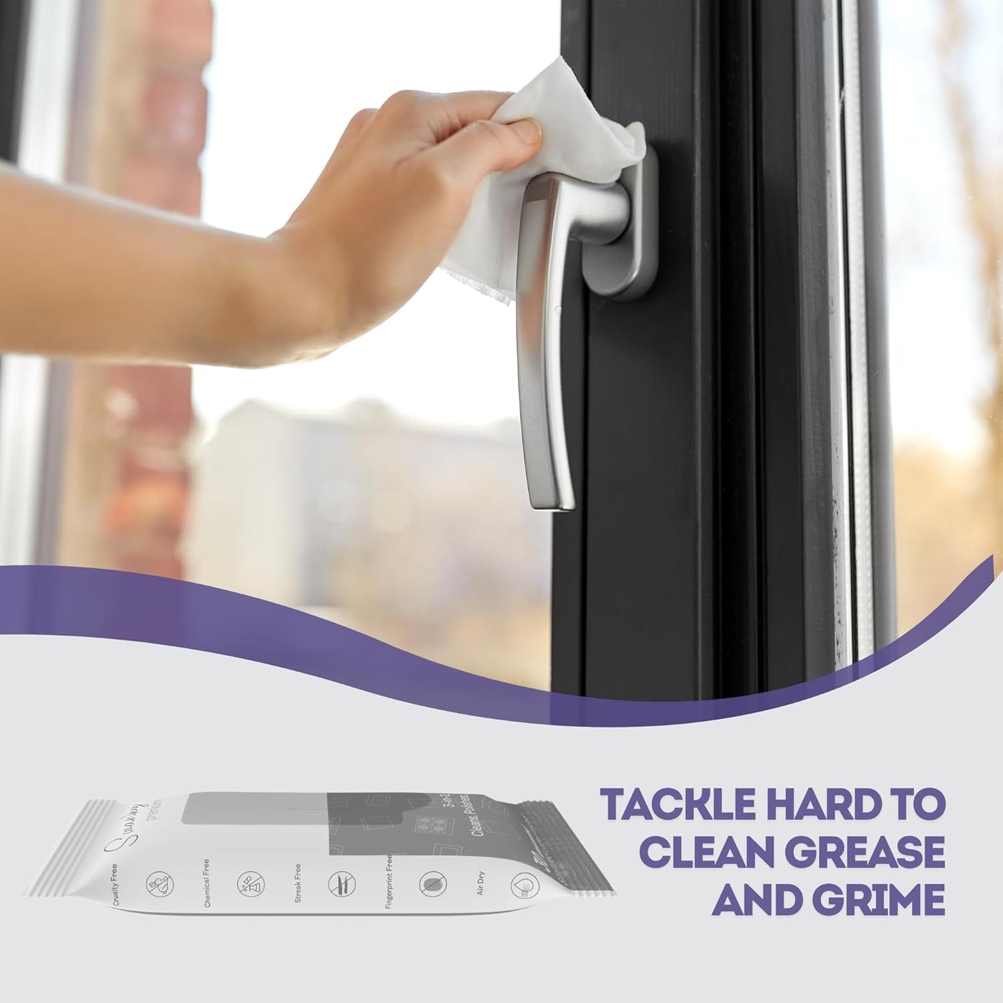 Swanky Stainless Steel Cleaner Wipes - Grime & Grease Remover Kitchen Cleaning Supplies - Clean & Shine, For Stove Top, Refrigerator, Sink, Oven, & Household Appliances - Soft Wipes, 180 Count