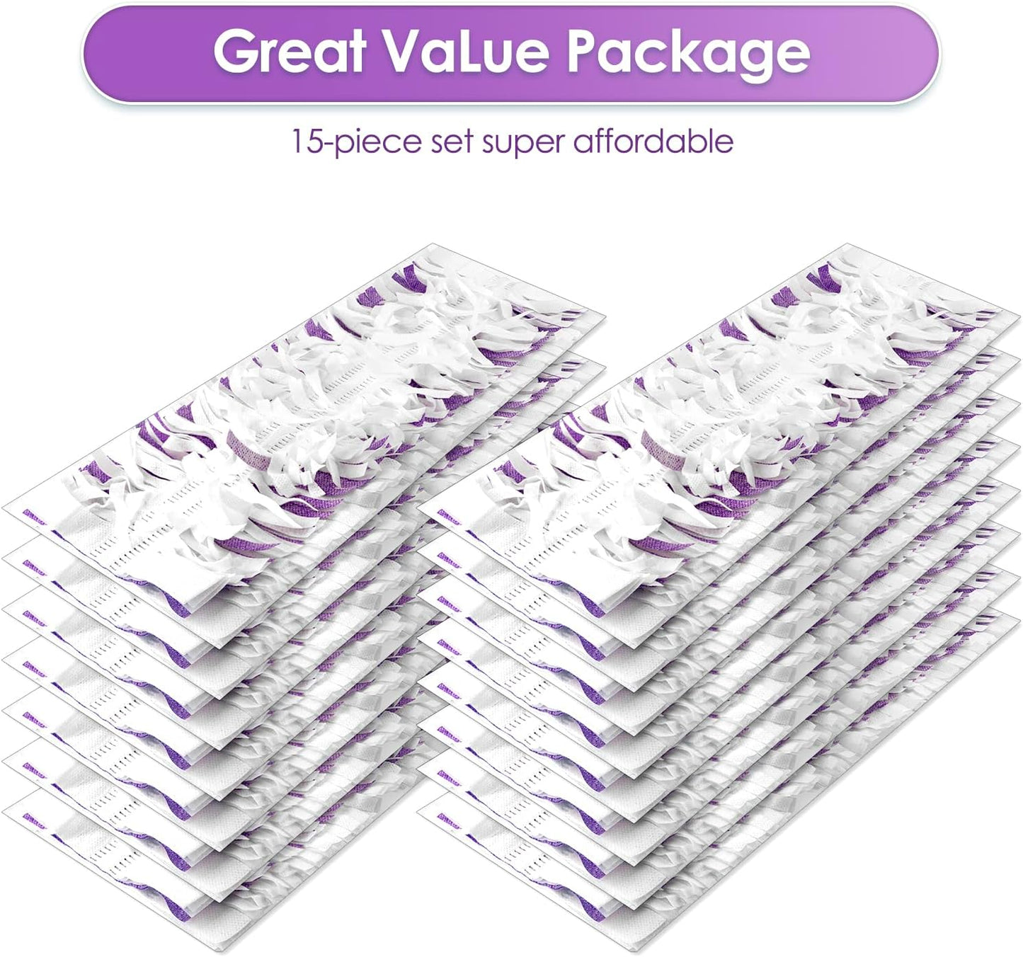 (15 Pack) PowerMop Replacement Power Mop Pads for Swiffer PowerMop, Disposable PowerMop Mopping Pad Refills Compatible with Swiffer PowerMop, Multi-Surface Mop Pad Refills for Floor Cleaning