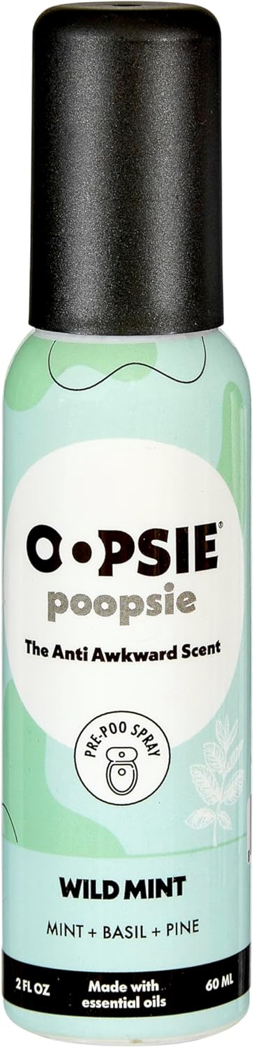 OOPSIE POOPSIE Wild Mint Before & After You Go Toilet Spray 2oz - Portable Odor Eliminator