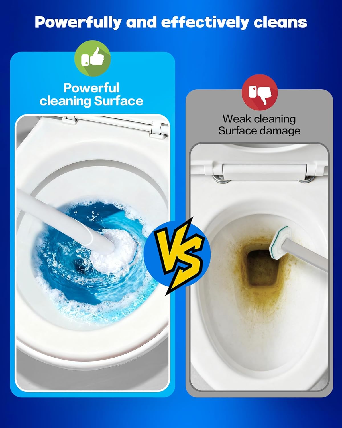 Toilet Wand Refills Compatible with Clorox Toilet Brushes, Instant Foam Cleaning, Secure Lock No Slipping, Odor Neutralizing, Easy Snap-On Design, 50 Pack