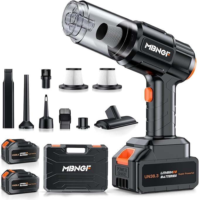 Car Vacuum Portable Cordless,High Power Suction & Blower, Wireless Handheld Vacuum Cleaner for Car, Home, Office, Pet(Coal Black)