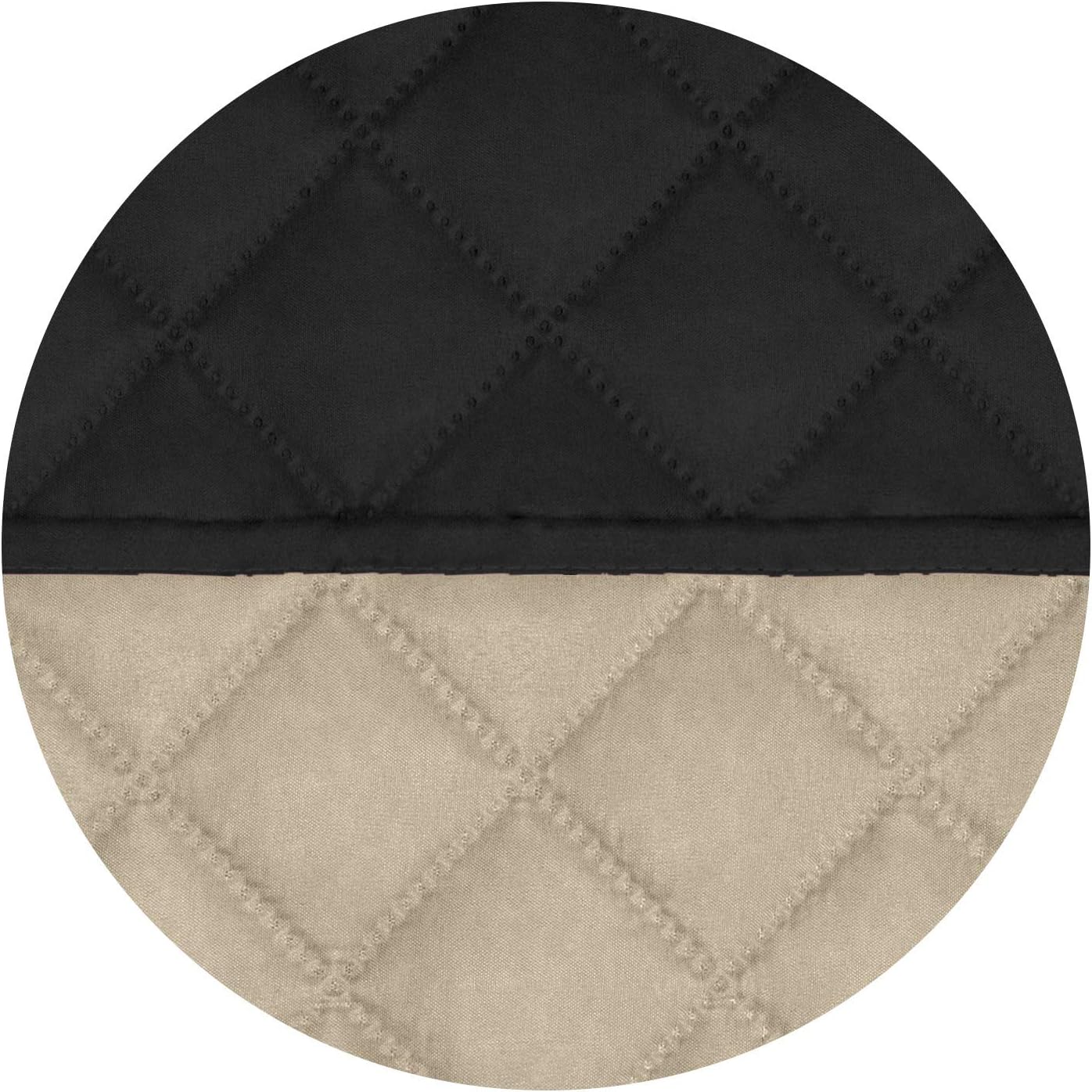PureFit Reversible Quilted Sofa Cover, Water Resistant Slipcover Furniture Protector, Washable Couch Cover with Non Slip and Elastic Straps for Kids, Dogs, Pets (Chair, Black/Beige)