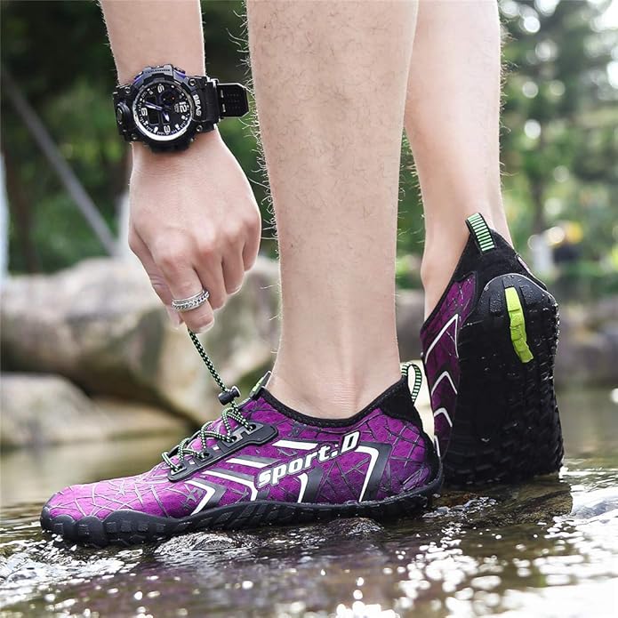 UBFEN Water Shoes Aqua Swim Shoes Mens Womens Beach Sports Quick Dry Barefoot for Boating Fishing Diving Surfing