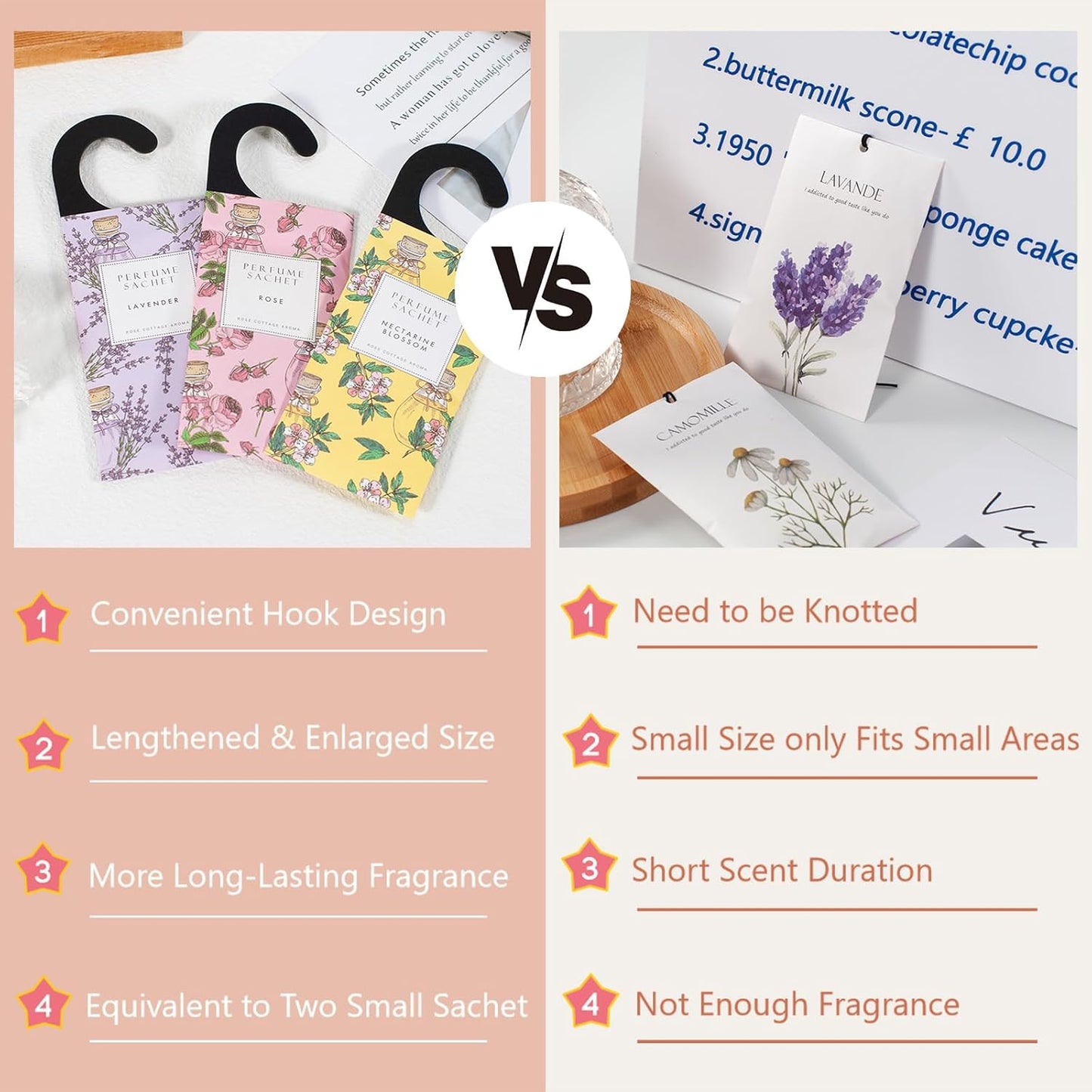 ROSE COTTAGE Large 12 Packs Baby Powder Hanging Closet Air Freshener Scented Sachets Long Lasting Smell Goods