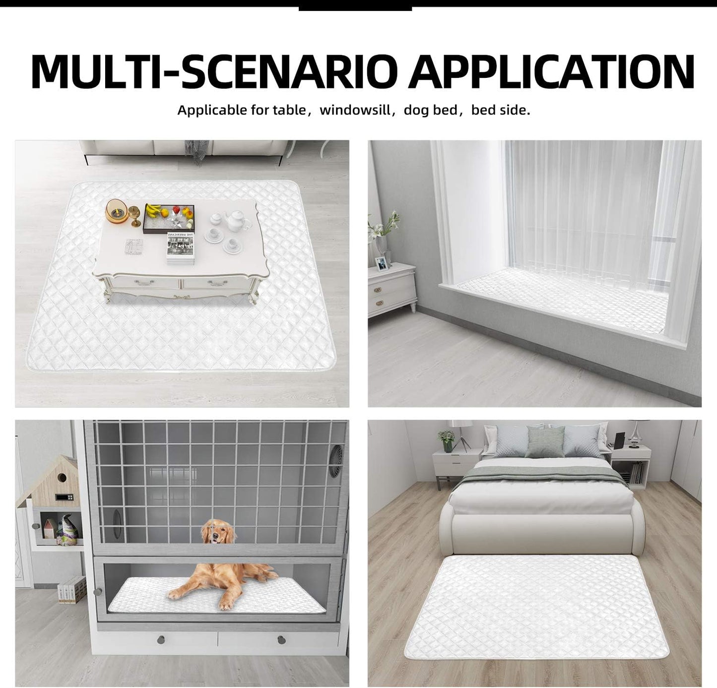 Easy-Going Sectional Couch Covers for Dogs L Shape Sofa Cover Reversible Sofa Slipcover Chaise Lounge Cover Furniture Protector Cover for Pets Dog Cat (42 x 68 inches, White/White)