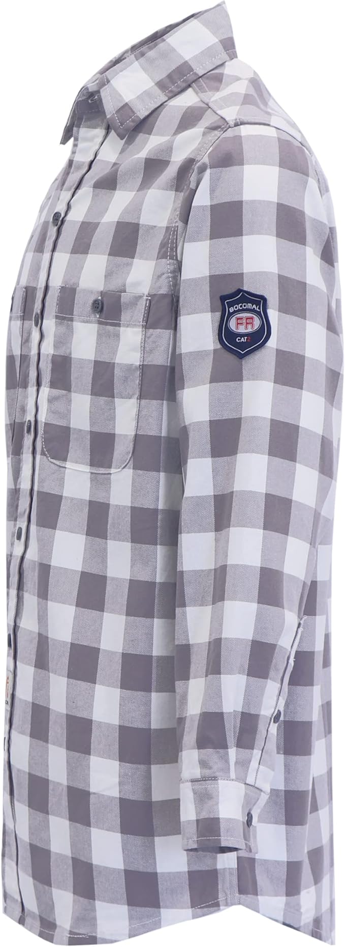 BOCOMAL FR Shirts Flame Resistant 100% C NFPA2112 7.5oz Men's Fire Retardant Welding Shirt