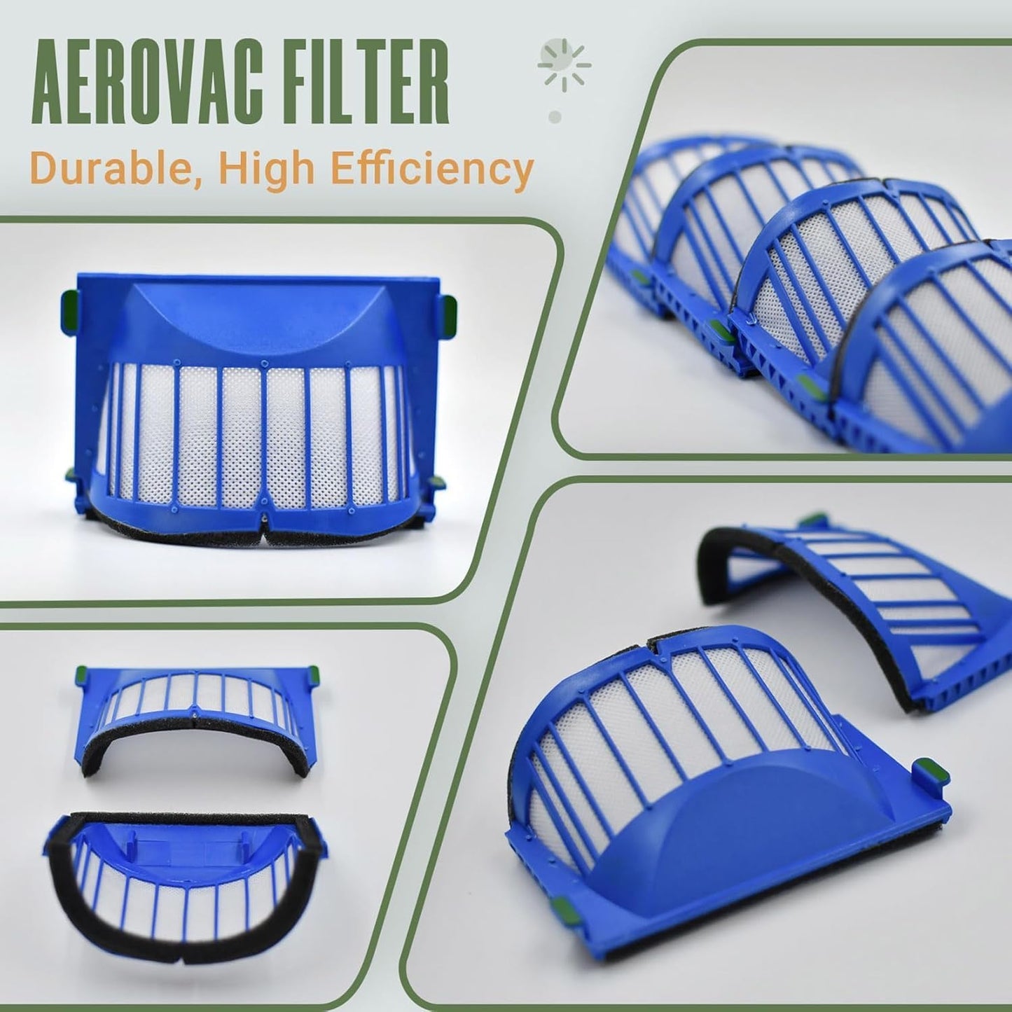 Replacement Parts Accessories Kit for iRobot Roomba 675 694 692 614 670 677 671 691 676 639 679 615 600 Series Robot Vacuum Attachment, 1 Bristle Brush, 6 Side Brush, 4 Filter