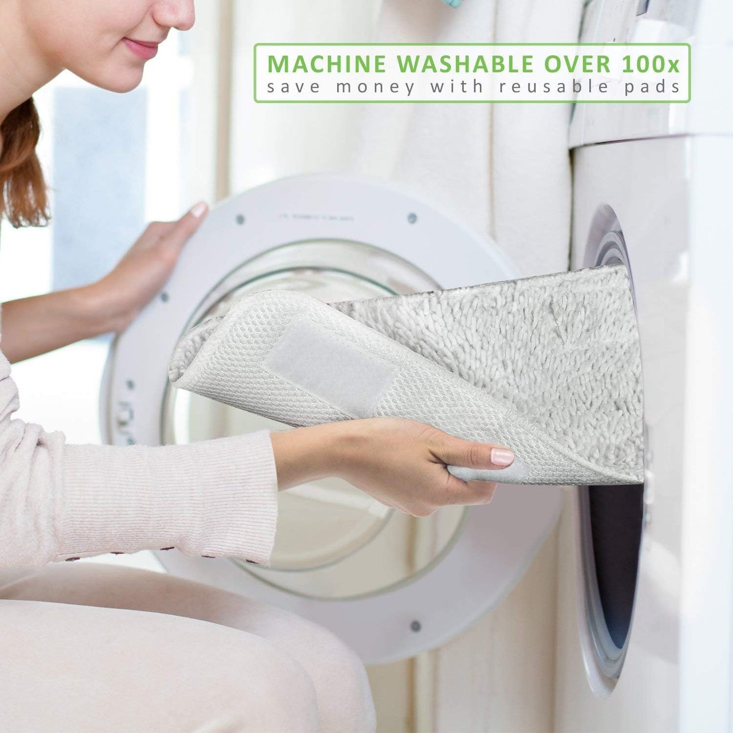 Sienna Luna Replacement Pads Microfiber Mop Pads Fit for Steamer Head SSM-3006 Series Hard Floor Mop Washable Durable Cloth Pads 6 Pack