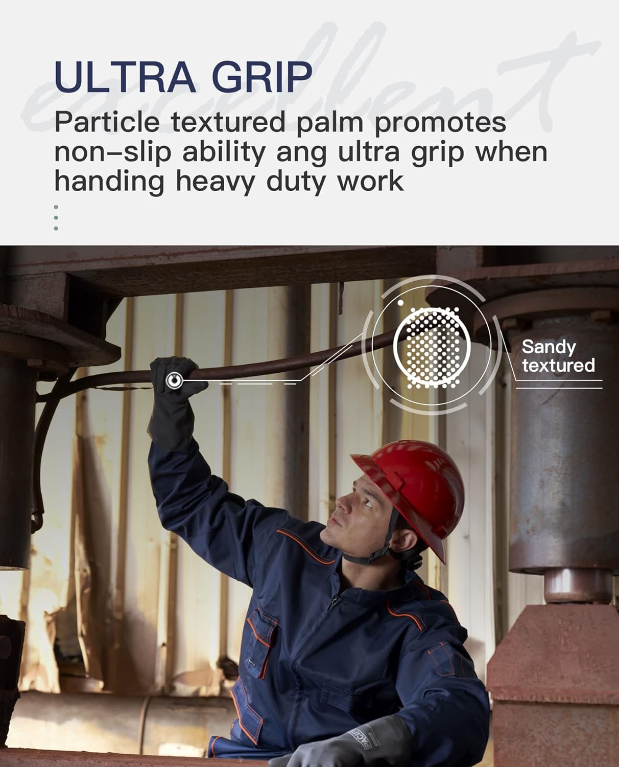 PACIFIC PPE 2 Pairs Chemical Resistant Gloves, Heavy Duty Industrial Rubber Gloves, Resist Acid, Alkali and Oil, 12.6", Medium