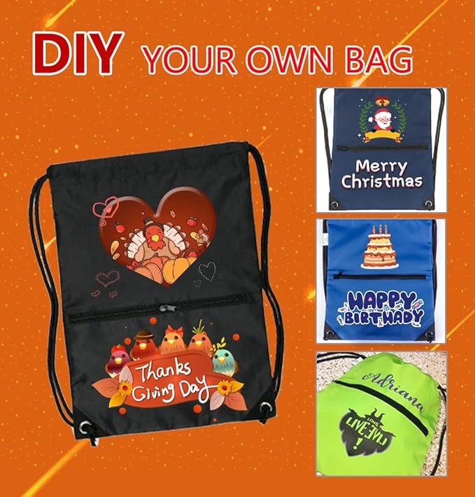 HOLYLUCK Drawstring Backpack Bag Sport Gym Sackpack