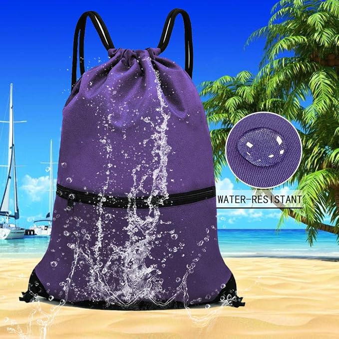 HOLYLUCK Drawstring Backpack Bag Sport Gym Sackpack